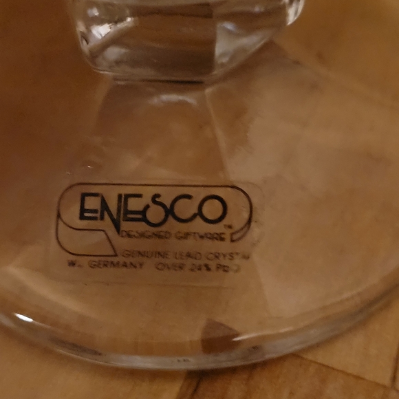 Vintage Enesco 24% PBO Lead Crystal Vase - Picture 3 of 3